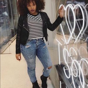 Forever 21 High Waisted Button Up Skinny Jean